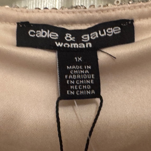 Cable & Gauge | NWT Sparkling Silver Sequin Blouse - Picture 4 of 7